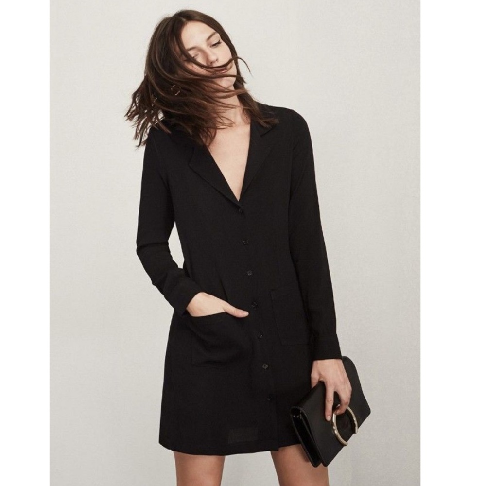 Reformation Derry dress black size small
